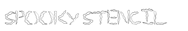Spooky Stencil font