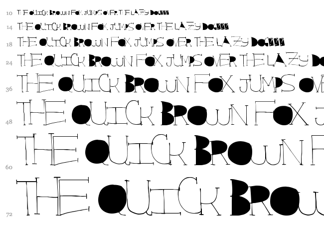 Star Rising font waterfall