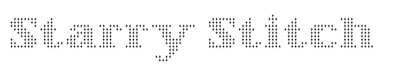 Starry Stitch font