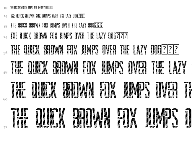 Stencil Disco font waterfall