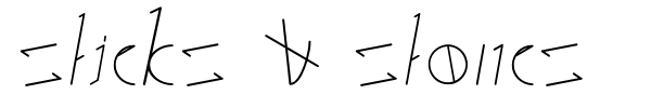 Sticks & Stones font