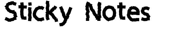 Sticky Notes font