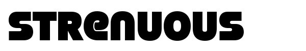 Strenuous font
