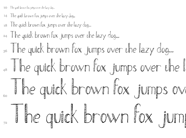 Stripe font waterfall