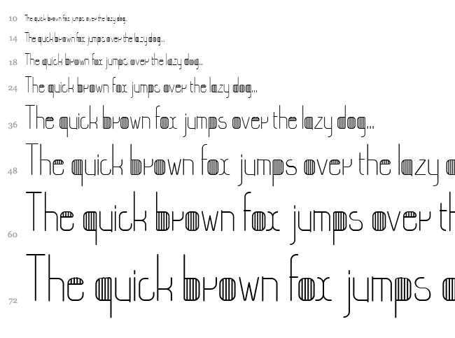 Stripes font waterfall