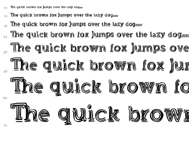 Strong Event DT font waterfall