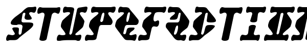 Stupefaction font