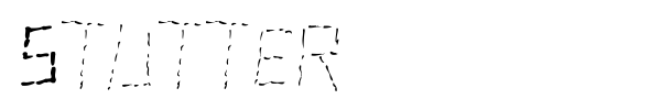 Stutter font