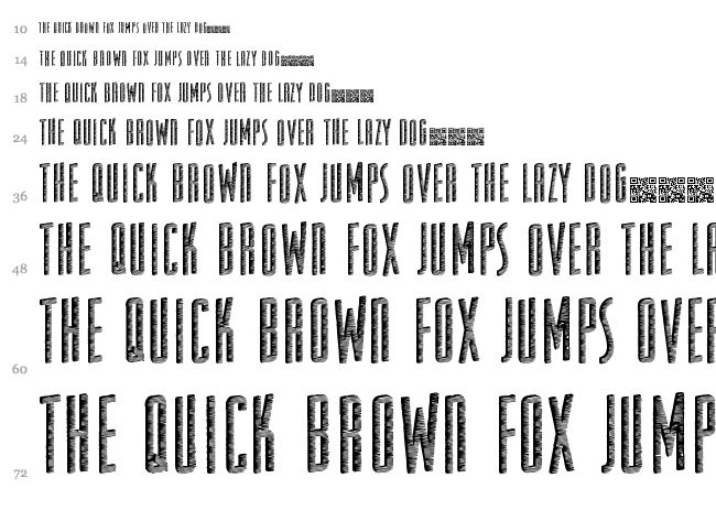 Substrate font waterfall