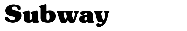 Subway font preview