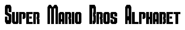 Super Mario Bros Alphabet font