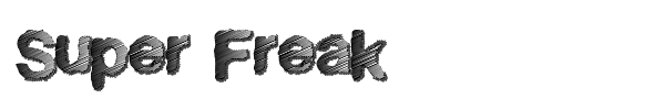 Super Freak font