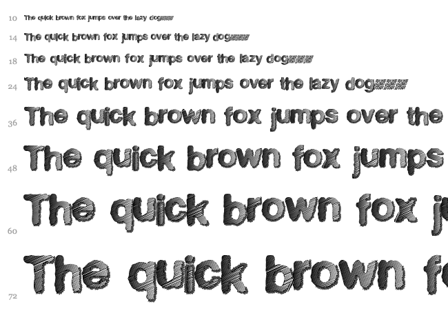 Super Freak font waterfall