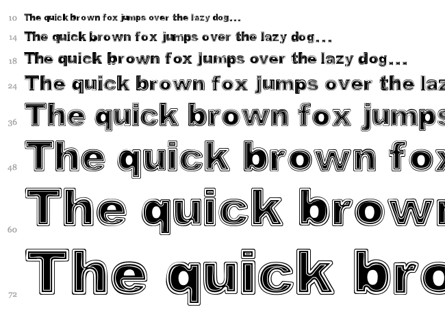 Supermarket font waterfall