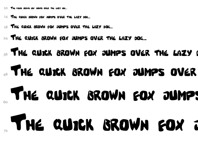 Sweet Torture (cracked brain) font waterfall