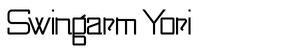 Swingarm Yori font preview