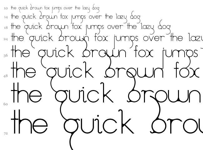 Swish font waterfall