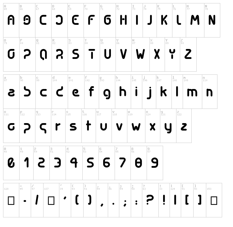 Swish font map