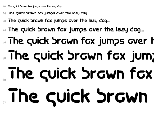 Swish font waterfall
