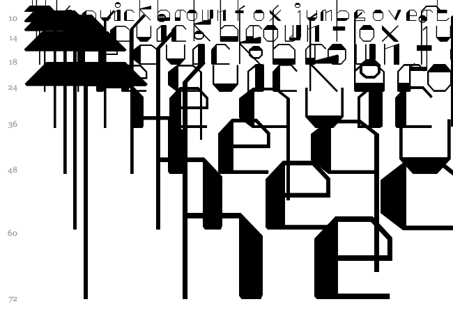 SwitChed font waterfall
