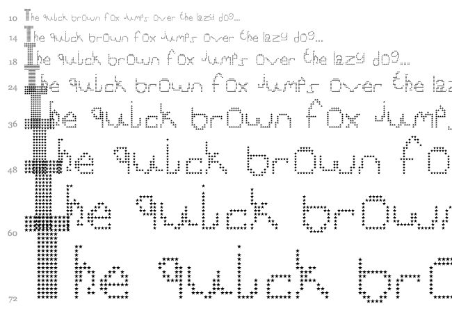 Syntax Zazz font waterfall