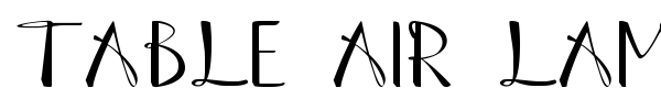 Table Air Lamp font