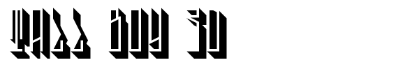 Tall Boy 3D font