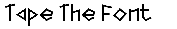 Tape The Font font