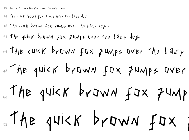 Taping Your Hand font waterfall