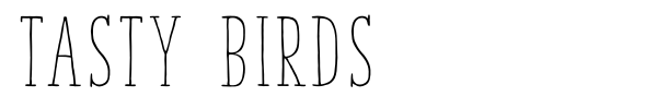Tasty Birds font preview