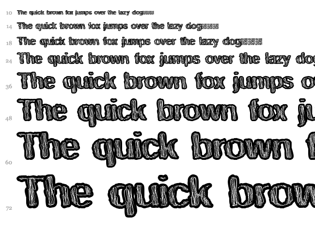 Tasty Swirl font waterfall