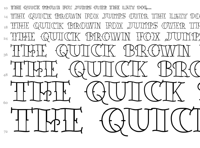 Tattoo Lettering font waterfall