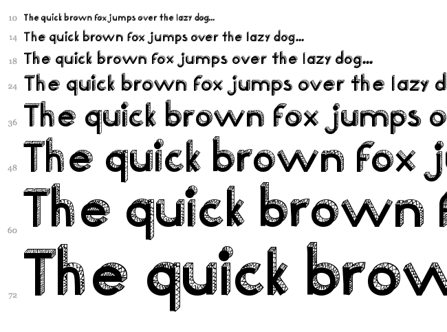 Teen font waterfall