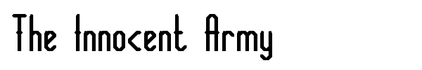 The Innocent Army font