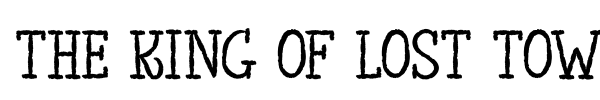 The King of Lost Towel font