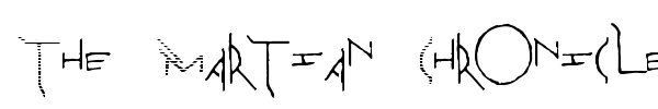 The Martian Chronicles font