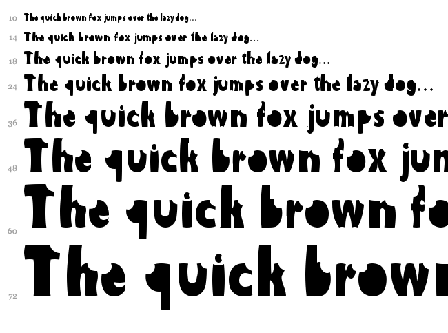 The Bite font waterfall