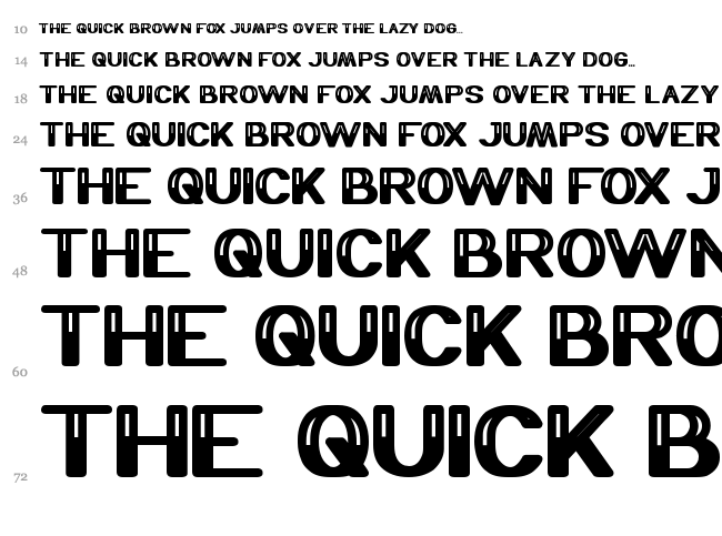 Thermometer font waterfall