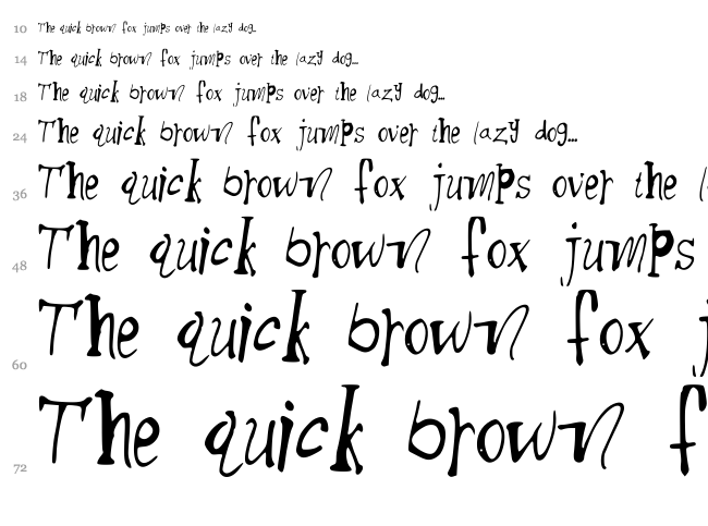 Thick Side font waterfall