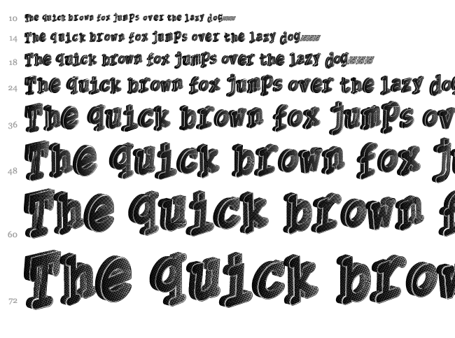 Thirdly font waterfall