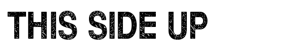 This side up font