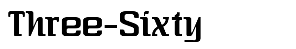 Three-Sixty font