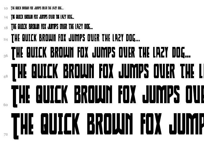 Thunder-Hawk font waterfall