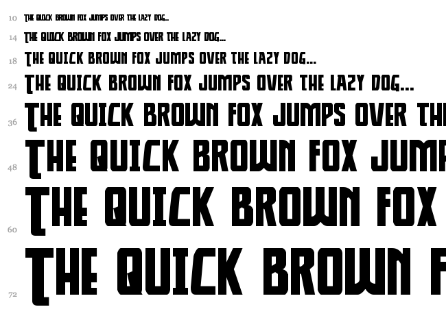 Thunder-Hawk font waterfall