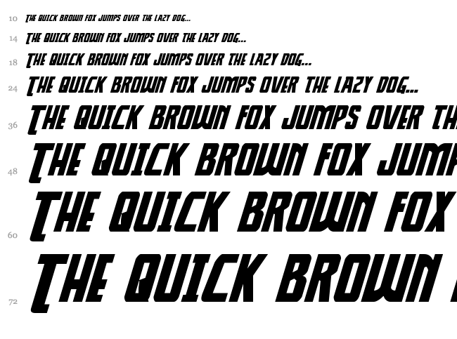Thunder-Hawk font waterfall