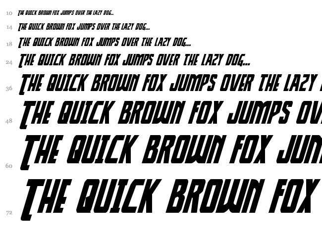 Thunder-Hawk font waterfall