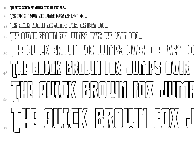 Thunder-Hawk font waterfall