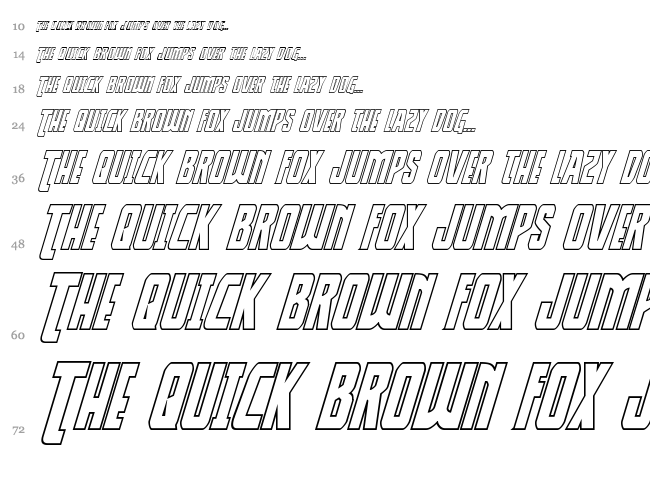 Thunder-Hawk font waterfall