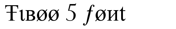 Tiboo 5 font font