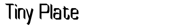 Tiny Plate font